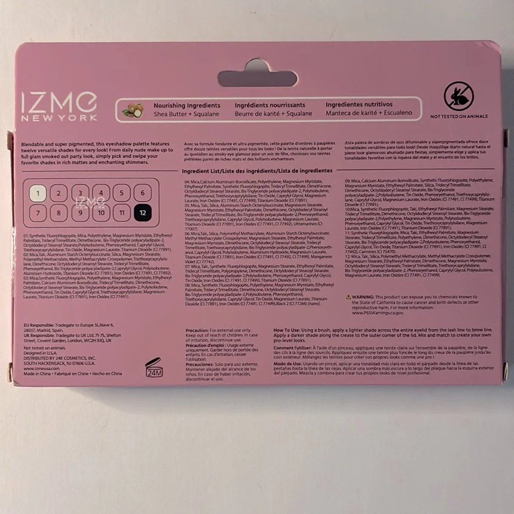 2/$20 12-Color Eyeshadow Palette – Pretty Pink